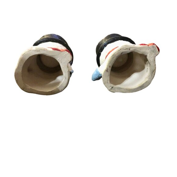 Two Snowman Candlestick Holders Some Wear - Picture 10 of 12